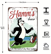 Hamm's Beer Metal Sign